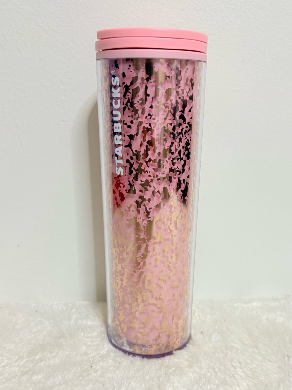 Starbucks Pink Foil Tumbler Cup Grande 16oz Limited Edition 2019